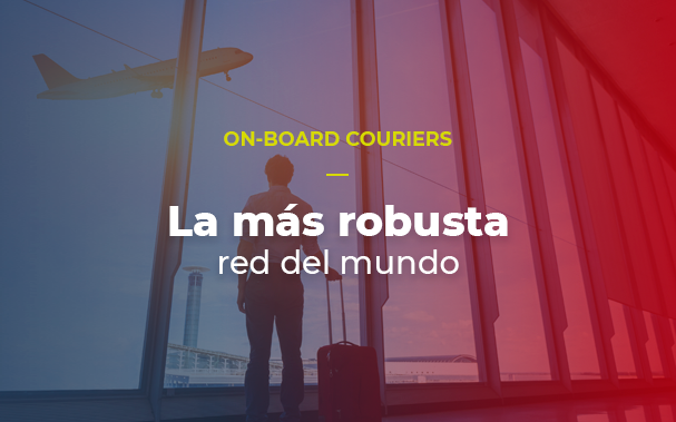 On-board courier esperando por su vuelo